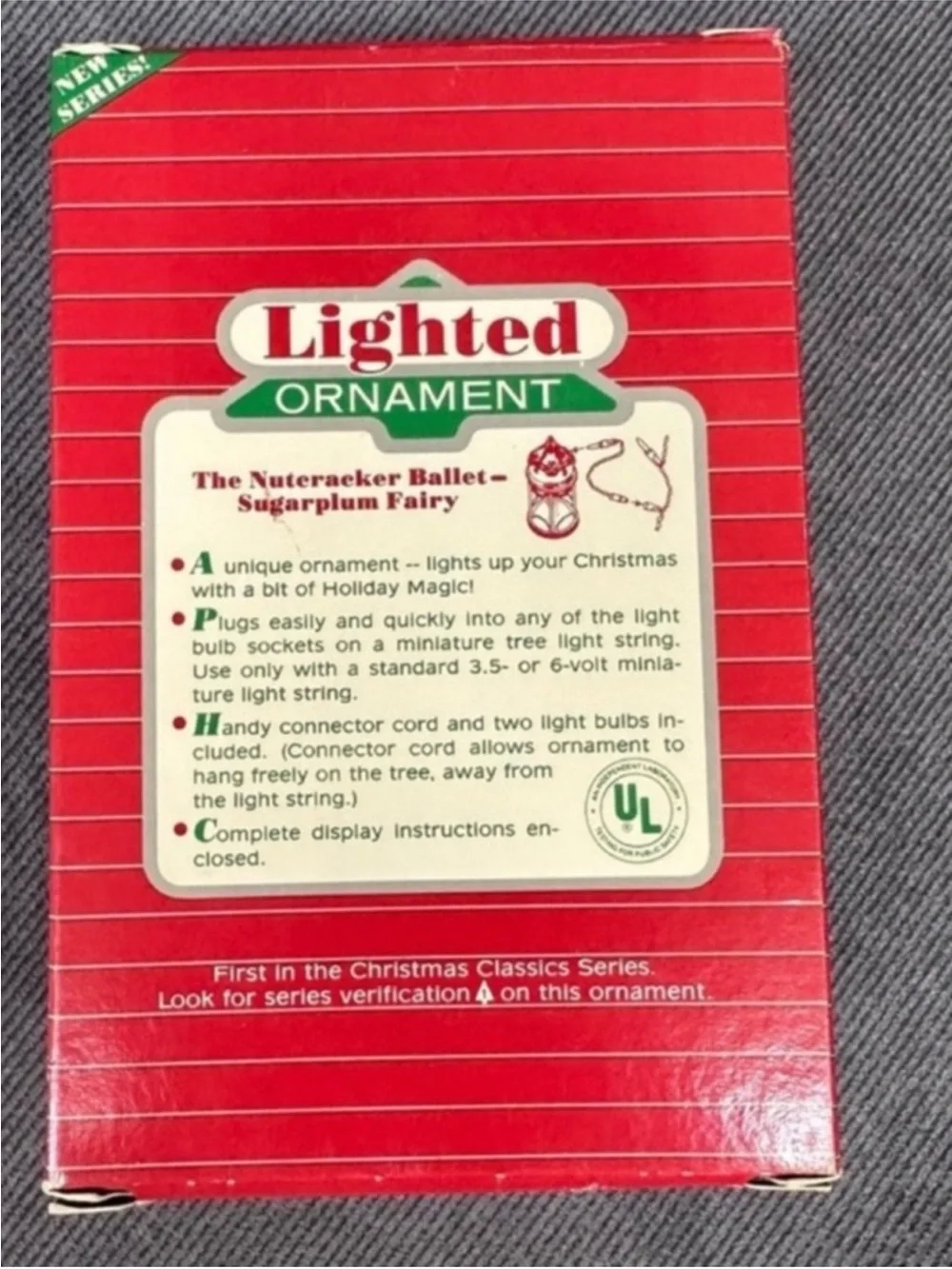 Vintage lighted 1986 sugar plum fairy ballerina Christmas ornament The Nutcracke